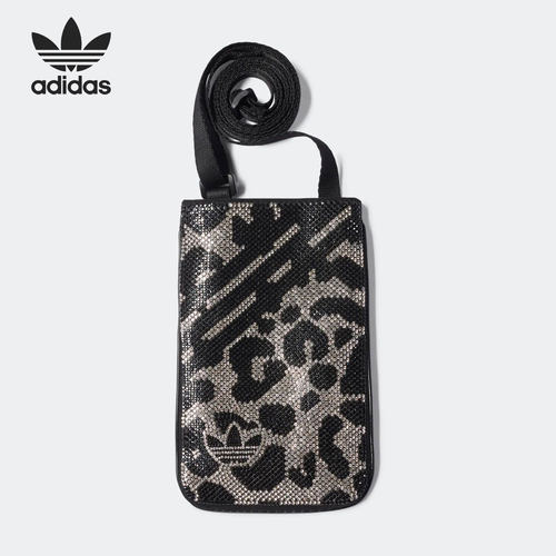 Adidas/阿迪达斯正品三叶草女子豹纹水钻运动斜挎包 HF2328