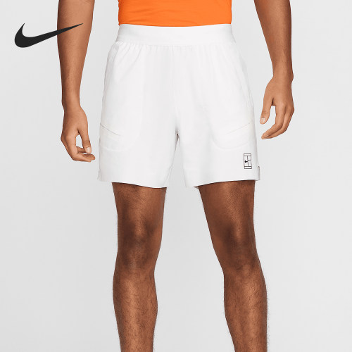Nike/耐克正品2025男士印花透气运动耐穿网球短裤FZ6913-100