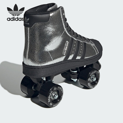 Adidas/阿迪达斯正品SUPERSTAR 82女士耐磨高帮轮滑鞋JH5522