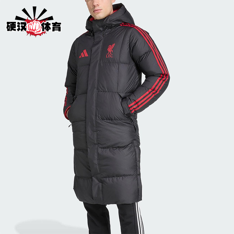 Adidas/阿迪达斯正品冬季男士长款利物浦足球运动羽绒服JW0966