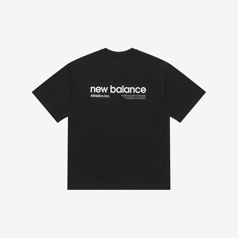 New Balance/NB正品运动男子运动舒适宽松简约短袖T恤AMT42335-BK