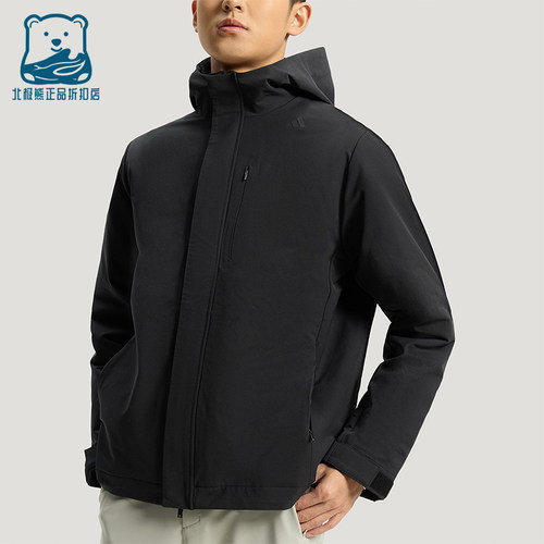 Adidas/阿迪达斯正品武宗系列新款男黑色经典保暖夹克外套KG0826