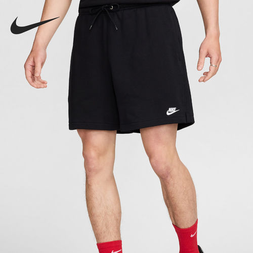 Nike耐克正品Club男刺绣宽松针织中腰系带短裤FN3521-010