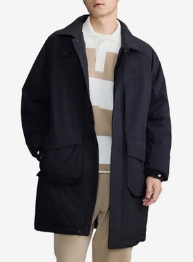New Balance/NB正品2025新款男子中长款翻领羽绒服NPE41361-BK