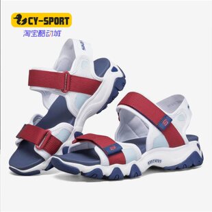 Skechers/斯凯奇春夏新款女子时尚厚底魔术贴露趾休闲凉鞋