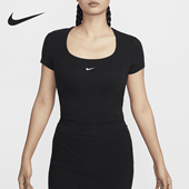 FZ7991 Nike 女士紧身透气休闲运动短袖 2024新款 010 耐克正品
