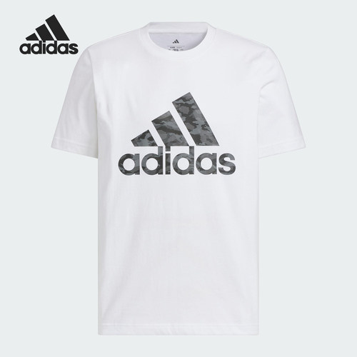 Adidas/阿迪达斯正品2025新款男士透气户外休闲短袖JZ9179