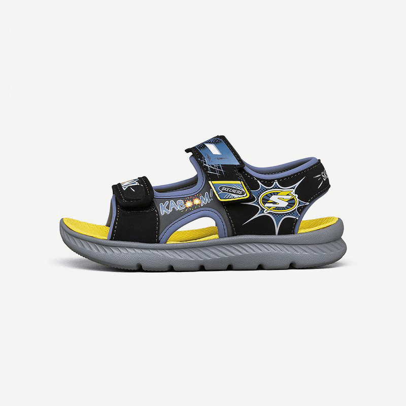 Skechers/斯凯奇正品当季大童新款炫酷英雄主题露趾凉鞋