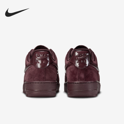 Nike/耐克正品Air Force 1女士低帮翻毛皮休闲鞋HV4406-600