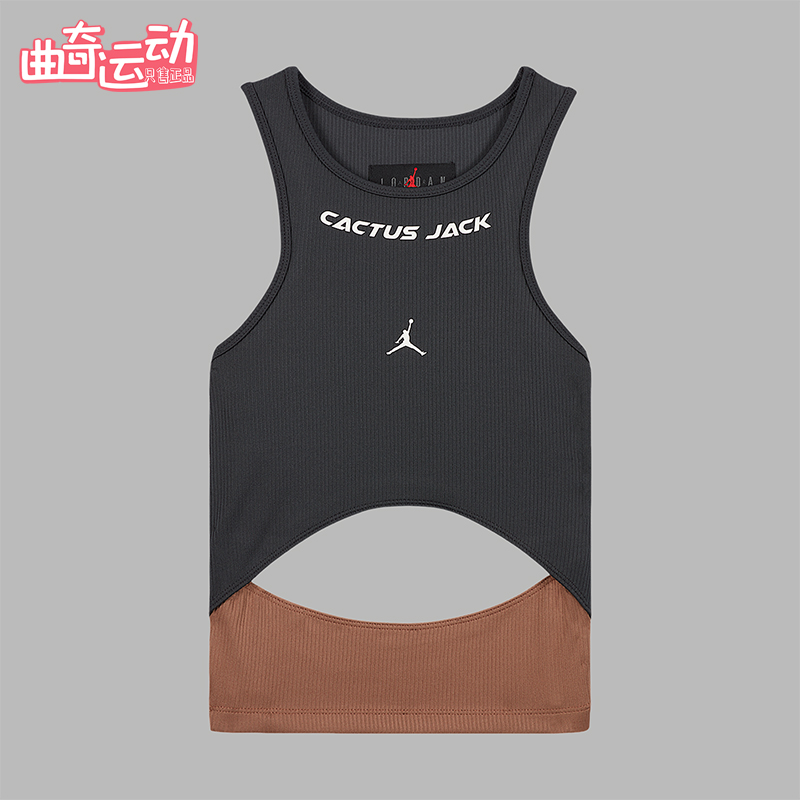 Nike/耐克正品2025 JORDAN女士印花无袖运动圆领T恤DX6172-070