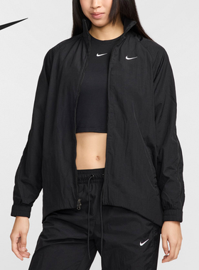 Nike/耐克正品秋季新款女士梭织立领运动训练外套FV7536-010