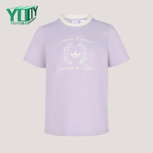 Adidas/阿迪达斯正品三叶草女士亲肤经典运动日常透气T恤KY5735