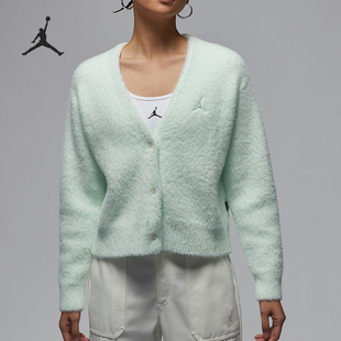 HQ6075 Nike V领针织保暖毛绒开衫 JORDAN女士短款 394 耐克正品