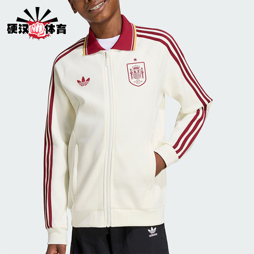 Adidas/阿迪达斯正品三叶草大童经典翻领拉链长袖夹克外套JZ2248