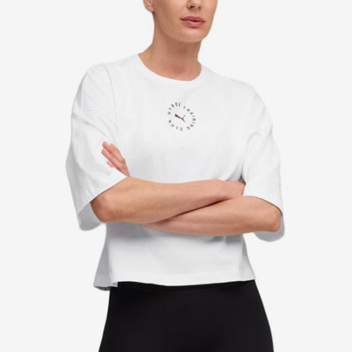 Puma/彪马正品HYROXCROPPEDLifestyle圆领T恤女短袖527639-02