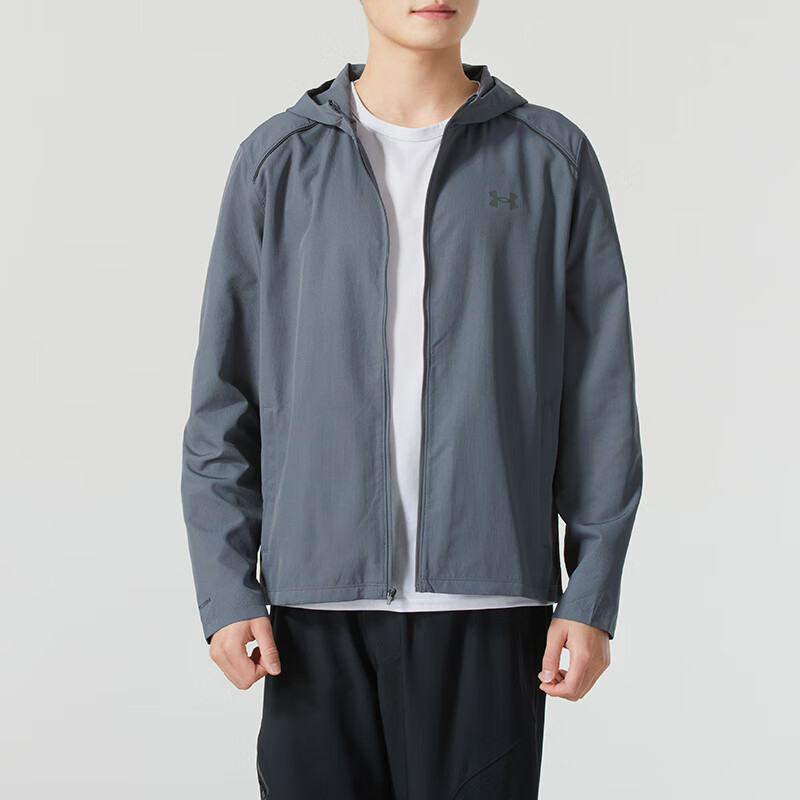 UA/安德玛正品Launch Hooded Jacket男士跑步夹克外套1376795-026