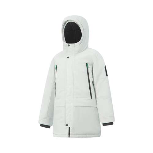李宁正品2025新款女大童防泼水宽松休闲保暖连帽羽绒服YYMV012
