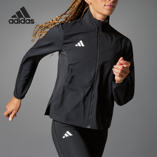 女士跑步运动修身 新款 夹克外套IT7595 阿迪达斯正品 Adidas