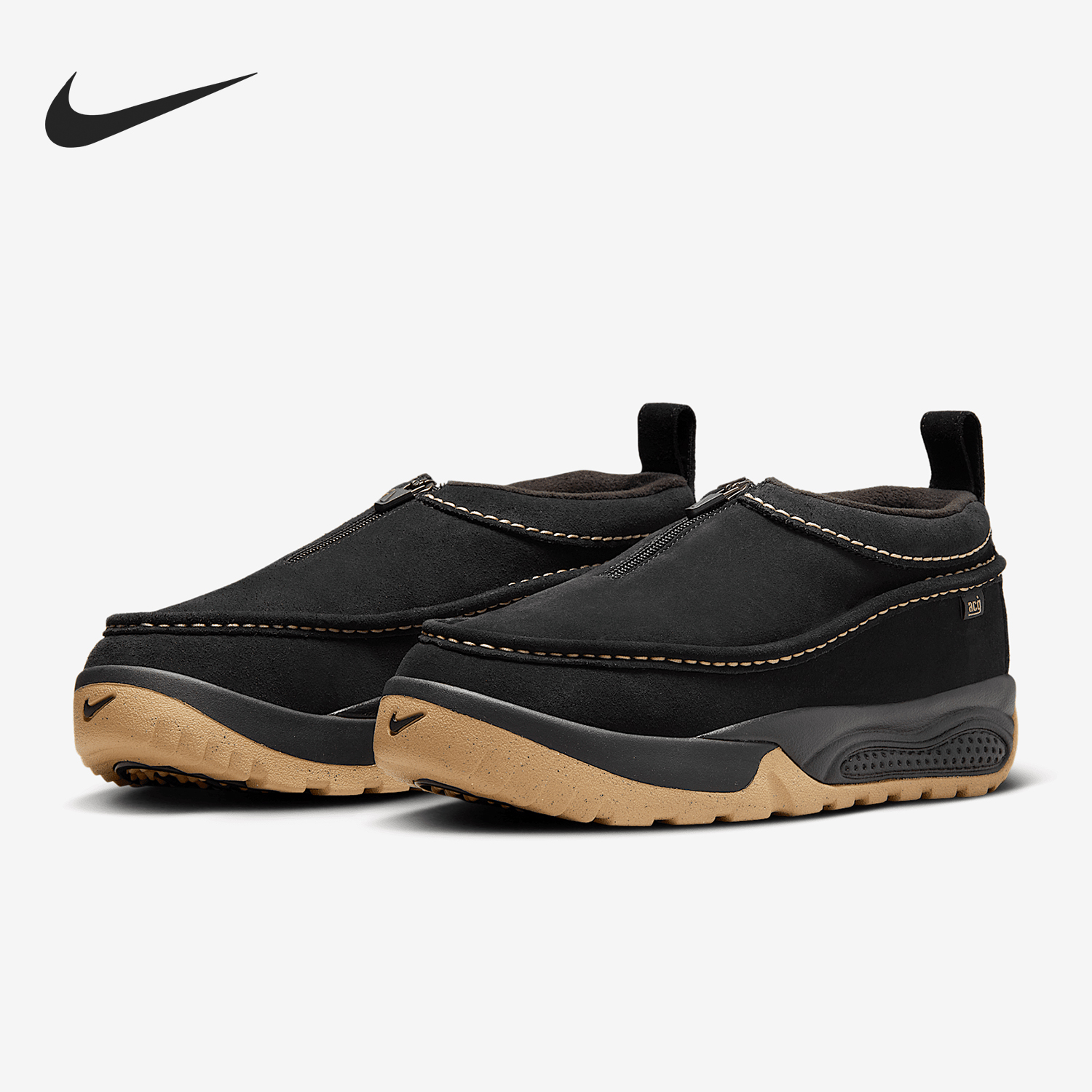 Nike/耐克正品冬季ACG男女麂皮懒人一脚蹬休闲鞋FV4317-002