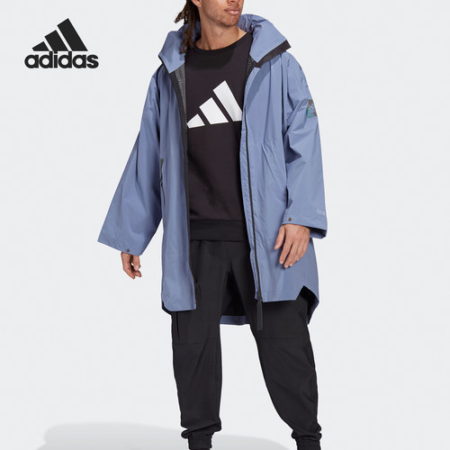 Adidas/阿迪达斯正品新款男士中长款防风户外运动外套GP3103