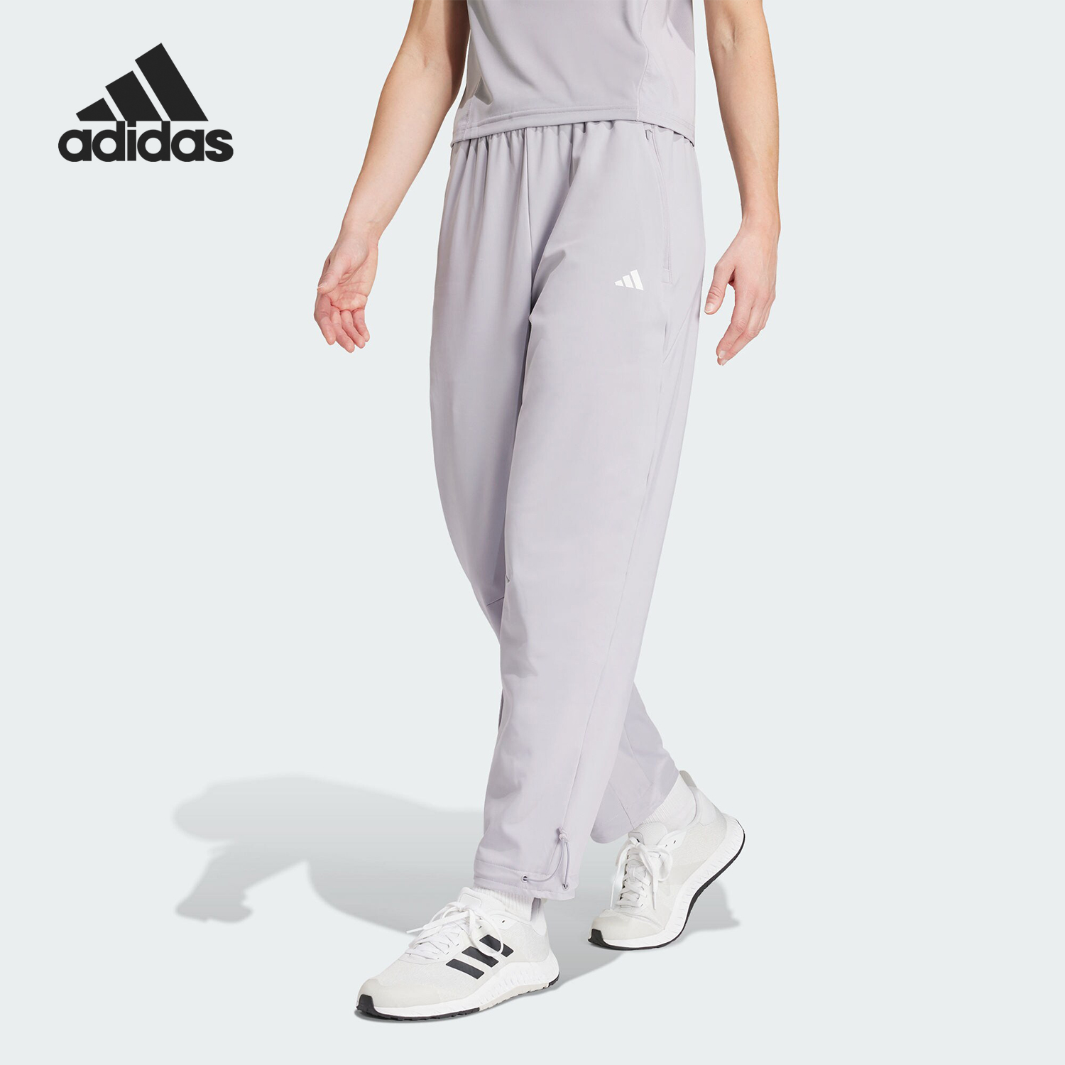 阿迪达斯女士运动宽松休闲长裤