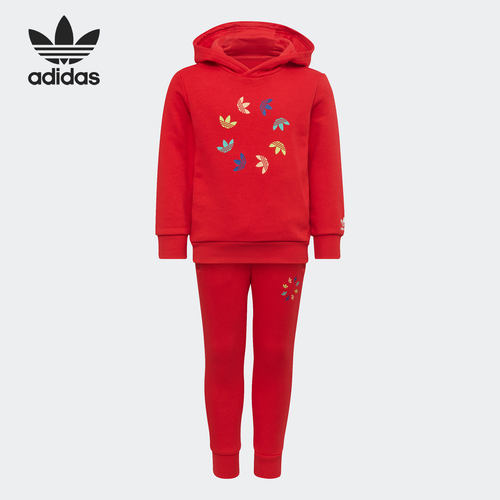 Adidas/阿迪达斯正品三叶草HOODIE SET 小童运动套装HB9483