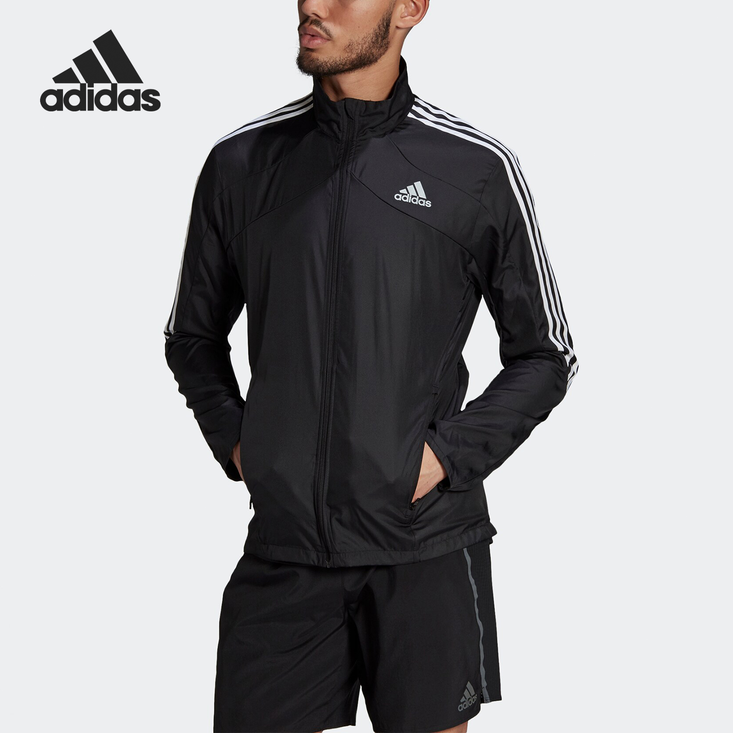 Adidas/阿迪达斯正品当季新款男子运动户外训练立领夹克 GM1410