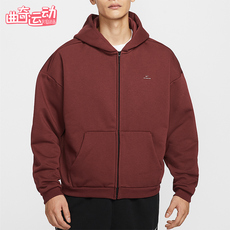 Nike/耐克正品Therma-FIT男士运动宽松连帽拉链外套IO3690-619