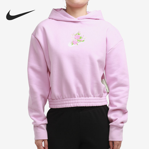 Nike/耐克正品2025冬季款女士连帽短款刺绣卫衣DH1375-621