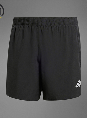 Adidas/阿迪达斯正品RunItSHORTS新款男黑色经典跑步短裤IL7232