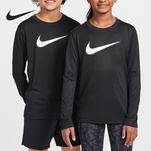 耐克大童透气圆领长袖T恤