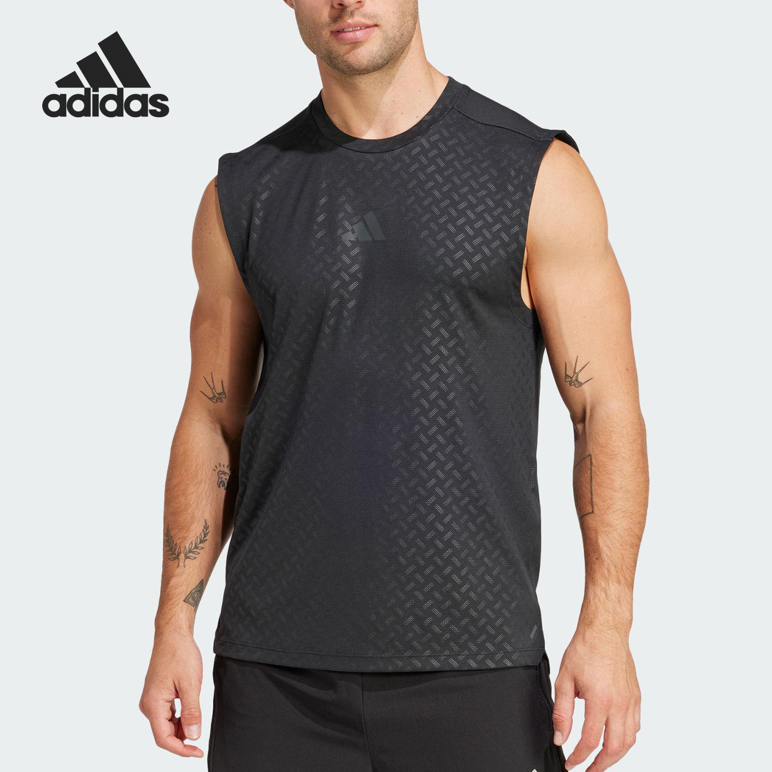 Adidas/阿迪达斯正品2025男士透气运动跑步训练背心JM3190