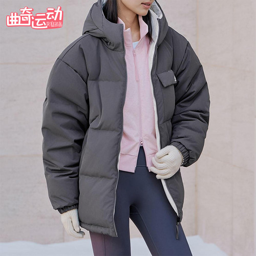Adidas/阿迪达斯正品JACKET DOWN男士休闲双面穿连帽羽绒服KQ5543