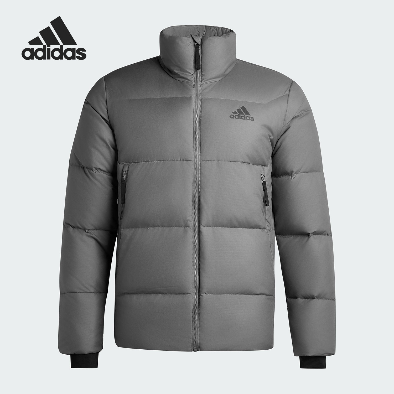 Adidas/阿迪达斯正品冬季男士保暖休闲简约立领羽绒服KF6761