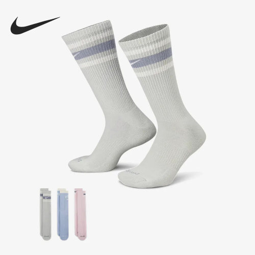 Nike/耐克正品2023春季男女运动休闲中筒袜三双装DX7665-902