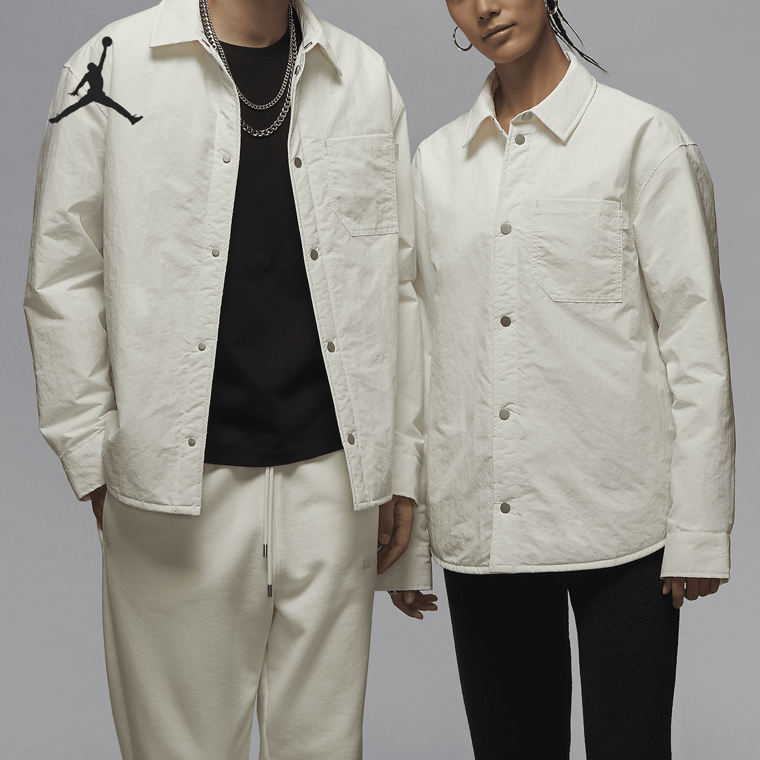 Nike/耐克正品JORDAN男士简约时尚拒水按扣上衣FV7433-133