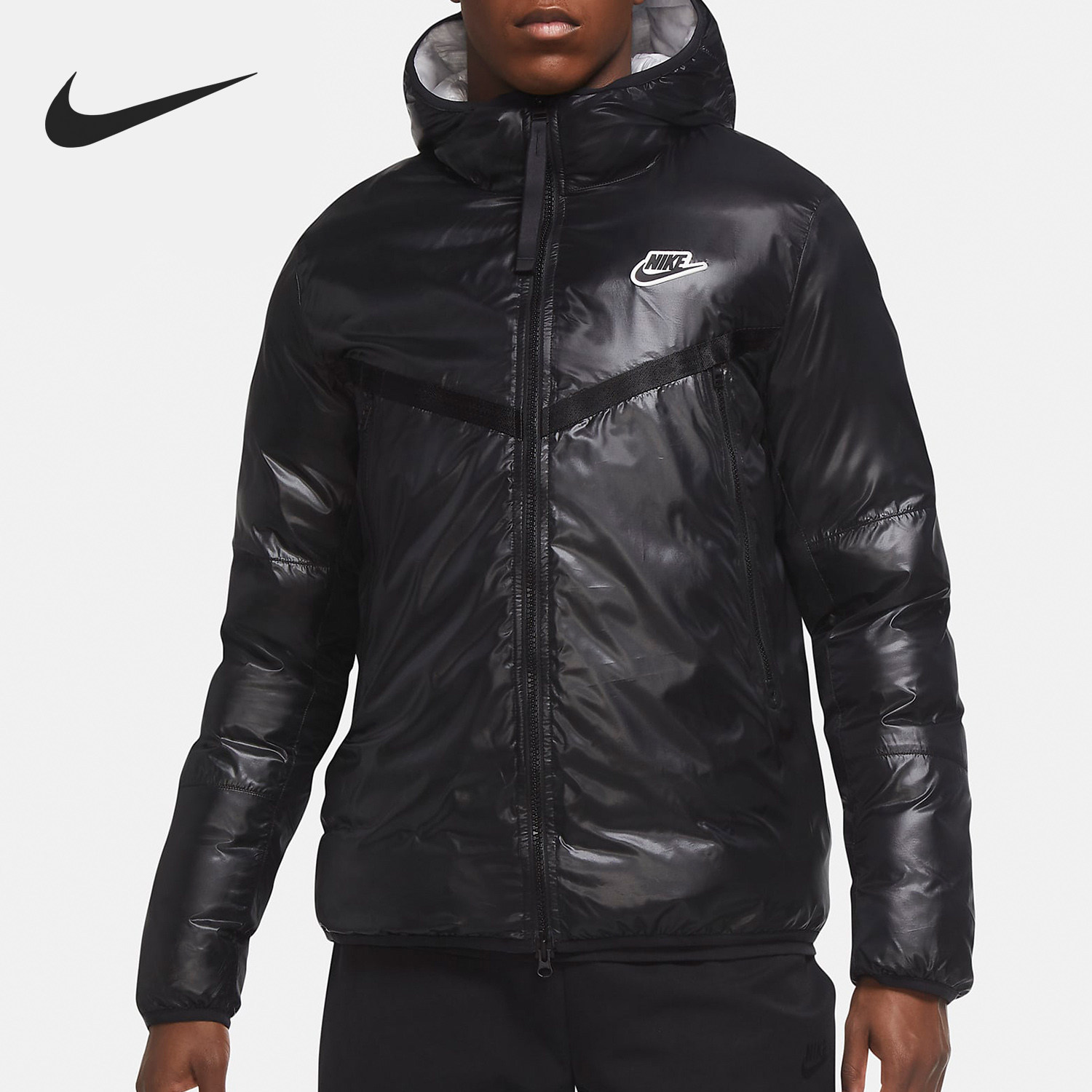 Nike/耐克正品冬季新款男子休闲保暖连帽运动棉服CZ1509-010