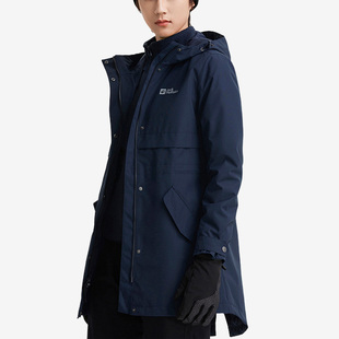 Jack wolfskin/狼爪正品秋季女子户外运动防风三合一冲锋衣