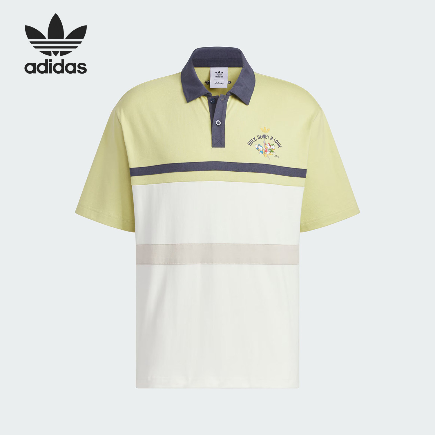 Adidas/阿迪达斯正品三叶草男女同款运动拼色POLO衫JL6479