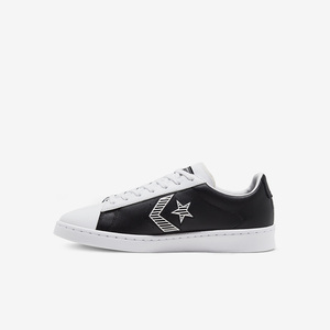 Converse匡威 黑白撞色不对称皮面男女情侣运动鞋休闲鞋 168619C