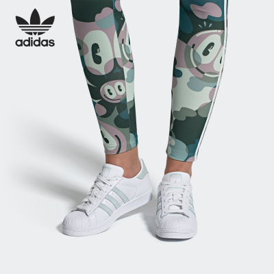 Adidas/阿迪达斯正品 板鞋小白鞋女子当季新款三叶草休闲鞋EE7401