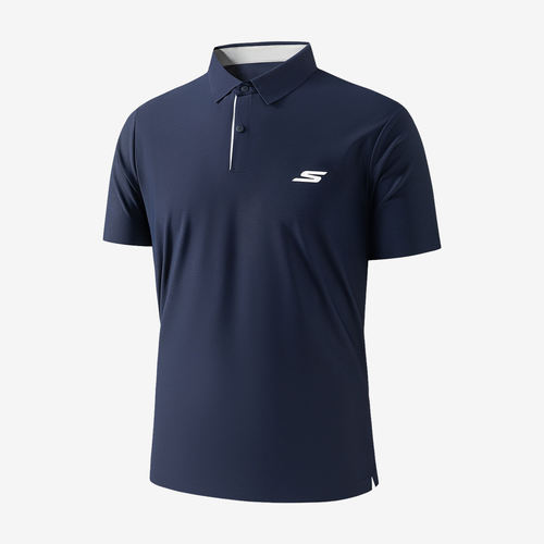 Skechers斯凯奇正品商务男女UPF50防紫外线翻领衫P226M204-010N