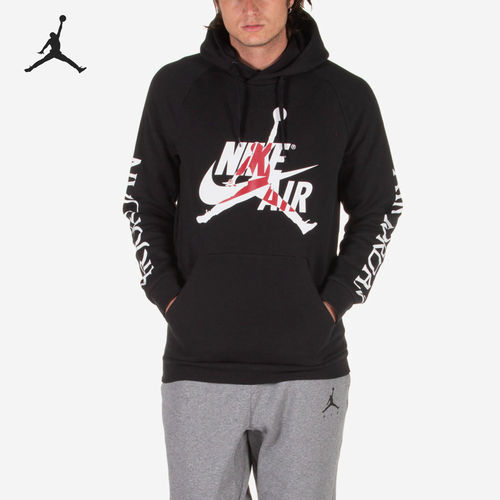 Nike耐克正品Jordan Jumpman Classics男连帽套头卫衣BV6010-010
