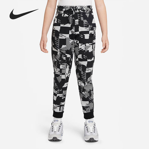 Nike/耐克正品2025秋季大童运动满印休闲针织长裤DM8070-077