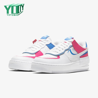 Nike/耐克正品Air Force 1女士休闲低帮拼接耐磨板鞋CU3012-111