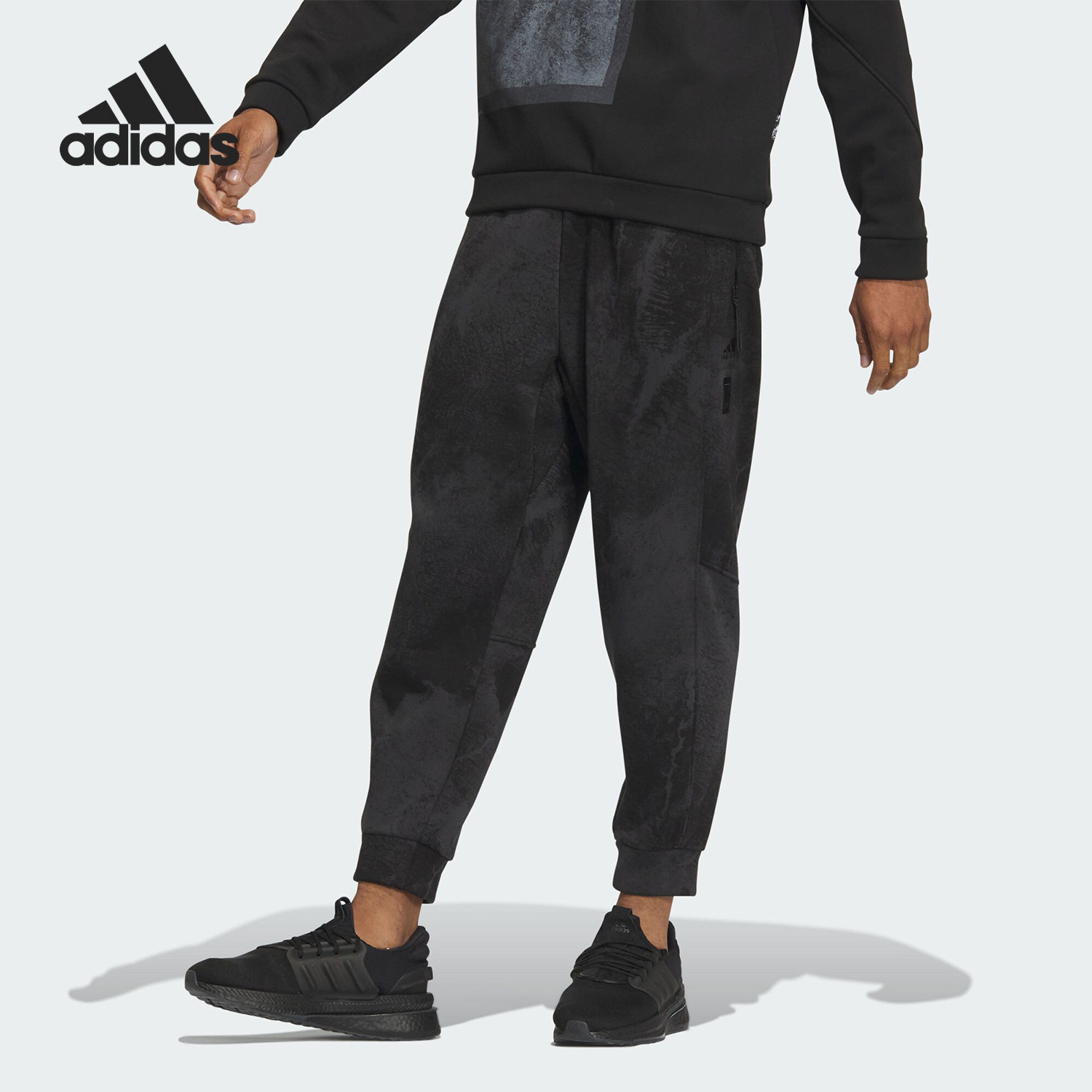 Adidas/阿迪达斯正品新款男子时尚简洁针织休闲长裤IP4944
