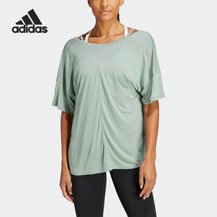 YGA T恤HR5078 Adidas 瑜伽女子运动短袖 阿迪达斯正品