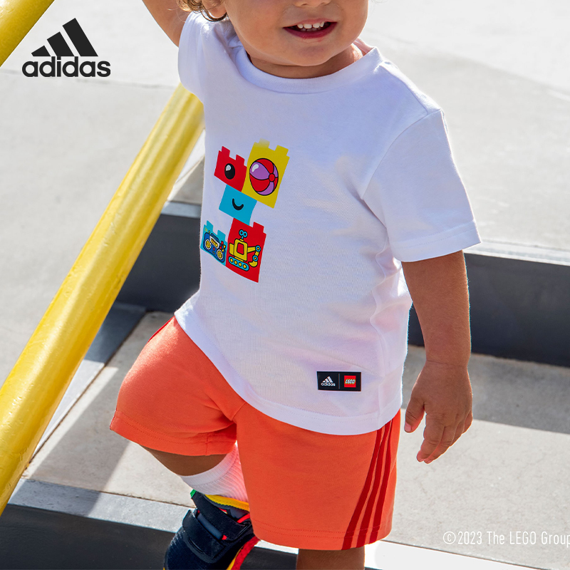 Adidas/阿迪达斯正品夏新款婴童短袖裤子运动套装HB4429