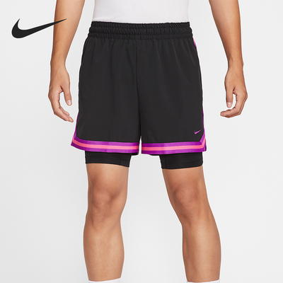 Nike/耐克正品DNA Dri-FIT男士二合一篮球休闲短裤HJ4234-011