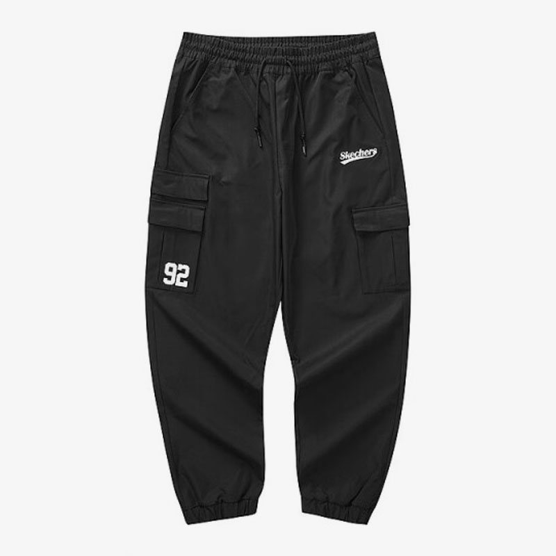 Skechers/斯凯奇正品秋季新款男子简约运动透气束脚长裤 L422M030